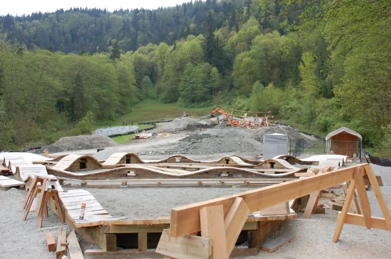 wooden pump track